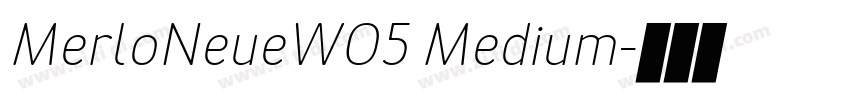 MerloNeueW05 Medium字体转换